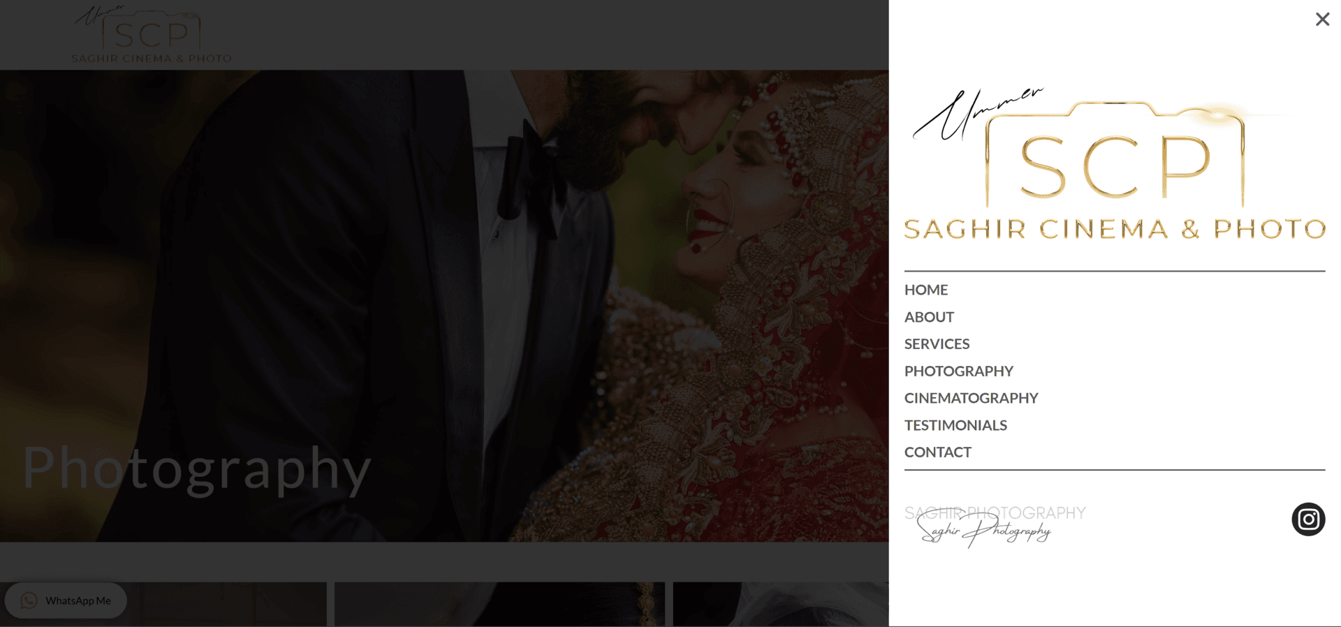Saghir Cinema and Photo Website Desktop
