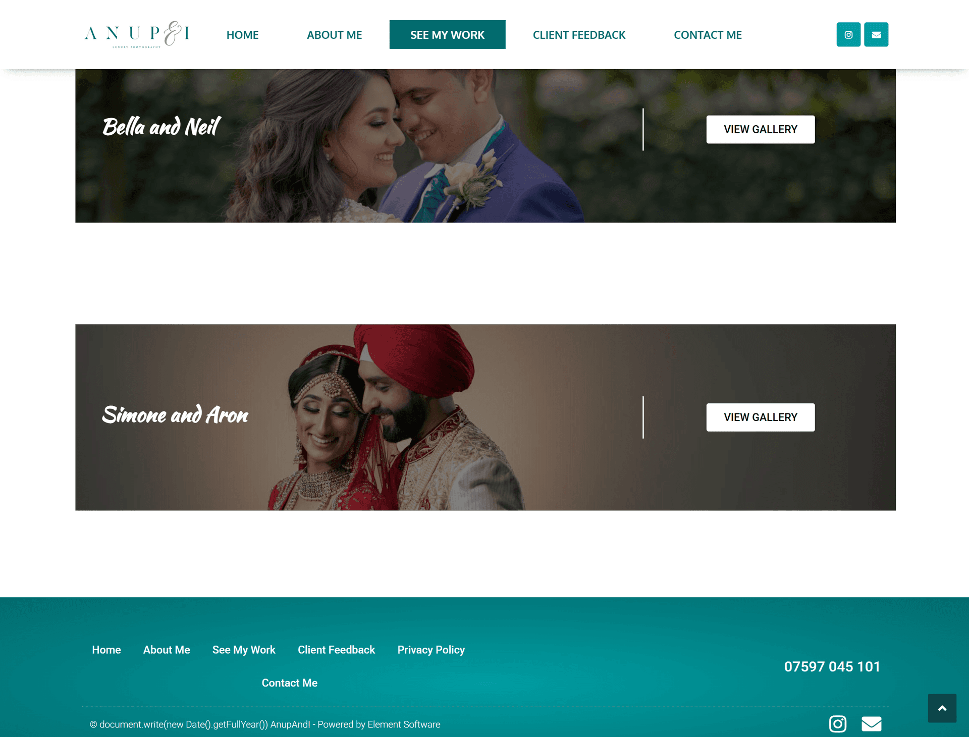 Anup & I Website Desktop